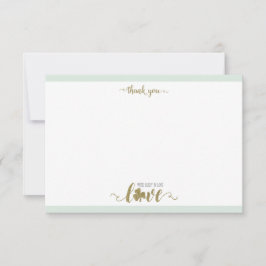 Tarjeta De Agradecimiento Afortunada en Love St. Patrick's Day Bridal Shower