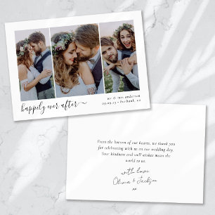 Tarjeta De Agradecimiento Afortunadamente después del guión del Boda de foto