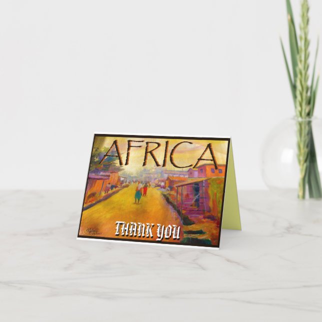 TARJETA DE AGRADECIMIENTO ÁFRICA POR MOJISOLA A GBADAMOSI OKUBULE (Anverso)