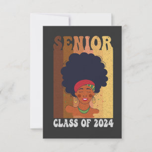 Tarjeta De Agradecimiento Afro Melanin de Black Smart para adultos de clase 