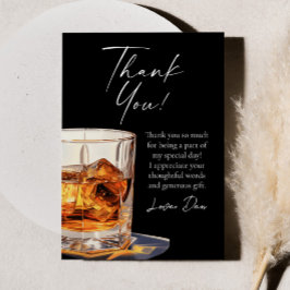 Tarjeta De Agradecimiento Aged To Perfection Whisky Glass Birthday Party