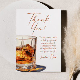 Tarjeta De Agradecimiento Aged To Perfection Whisky Glass Birthday Party