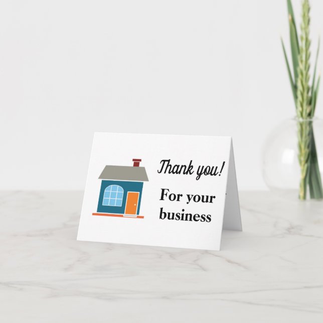 Tarjeta De Agradecimiento Agente Inmobiliario Gracias (Anverso)