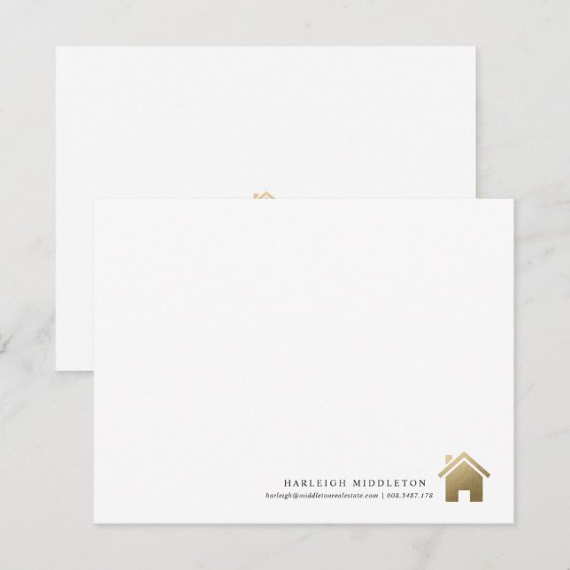 Tarjeta De Agradecimiento Agente Inmobiliario Realtor (Anverso / Reverso)