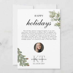 Tarjeta De Agradecimiento Agente Inmobiliario Realtor Navidades Felices Fies