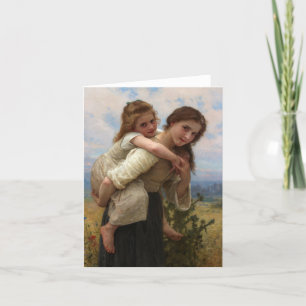 Tarjeta De Agradecimiento Agradable carga de William Adolphe Bouguereau