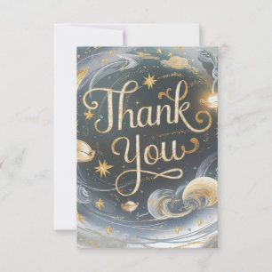 Tarjeta De Agradecimiento Agradable Celestial Mystical Heaven