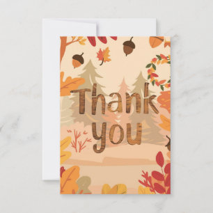 Tarjeta De Agradecimiento Agradable Otoño Místico