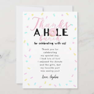 Tarjeta De Agradecimiento Agradece a una fiesta de cumpleaños entera del