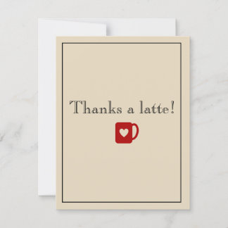Tarjeta De Agradecimiento ¡Agradece un latte!