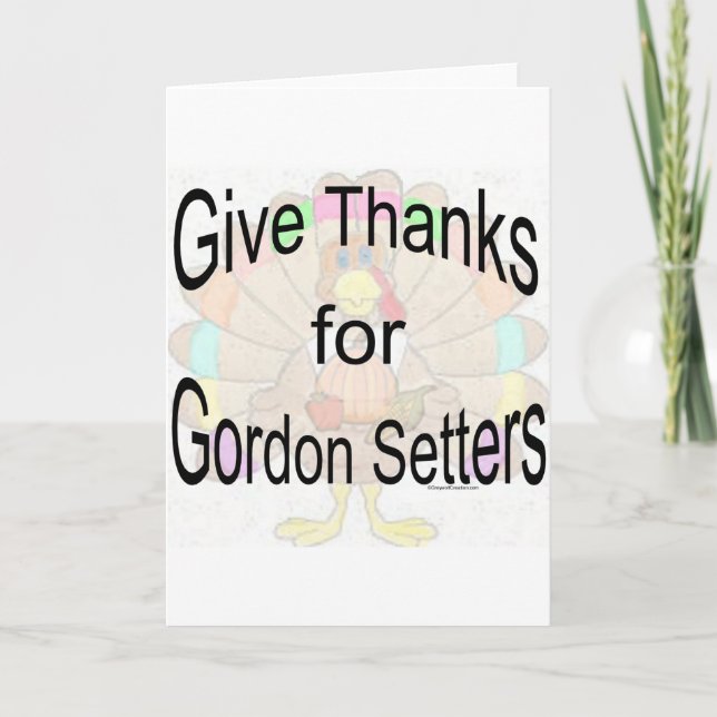 Tarjeta De Agradecimiento Agradecer a Gordon Setters (Anverso)