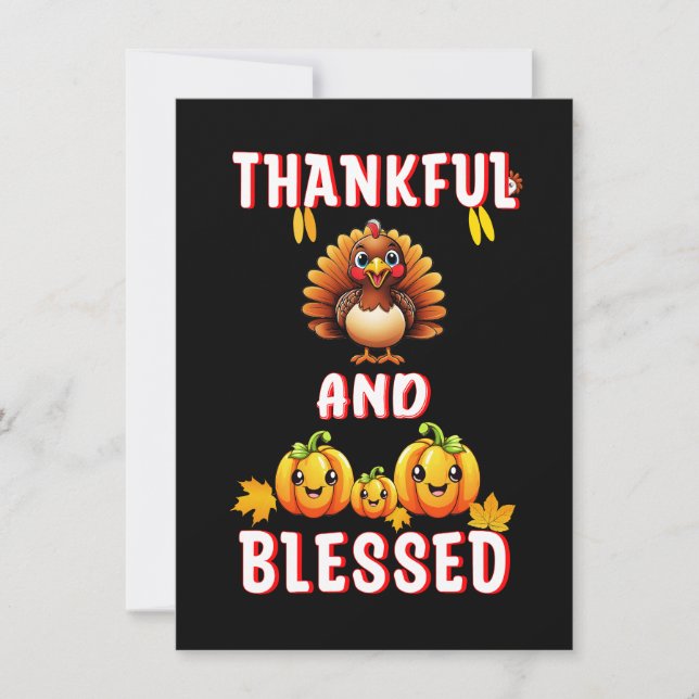 Tarjeta De Agradecimiento Agradecido Bendecido 23 US Arce Noviembre Día de A (Anverso)