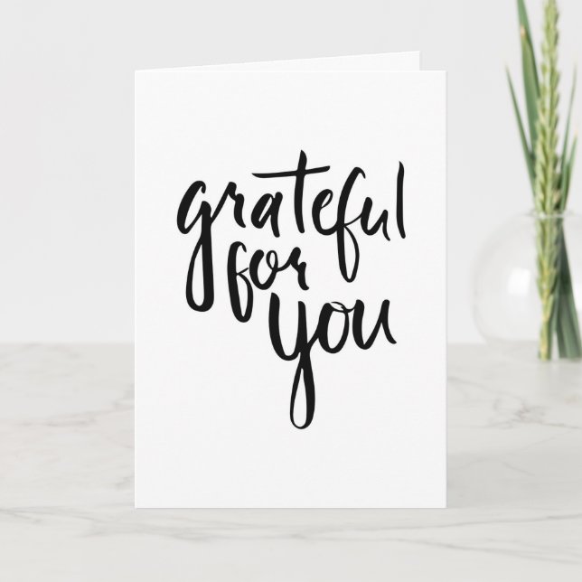 Tarjeta De Agradecimiento Agradecido para usted (Anverso)