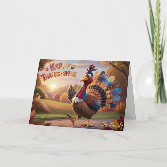 Tarjeta De Agradecimiento Agradecidos, bendecidos y obsesionados con Turquía (Anverso)