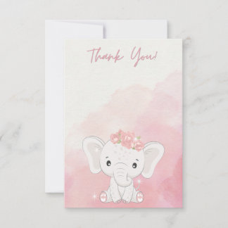 Tarjeta De Agradecimiento Agradecimiento, Elefante Adorable