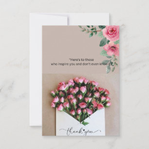 Tarjeta De Agradecimiento "Agradecimiento por tu inspiración"