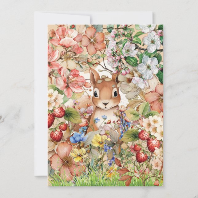 Tarjeta De Agradecimiento Agradecimientos a animales de bosque (Anverso)