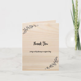 Tarjeta De Agradecimiento Agradecimientos de madera personalizados de la tar