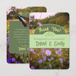 Tarjeta De Agradecimiento Agradecimientos de prado de flores Cottagecore