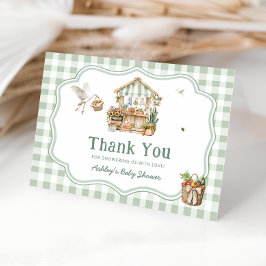 Tarjeta De Agradecimiento Agradecimientos locales en el mercado Baby Shower