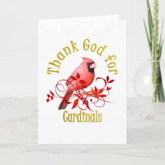 Tarjeta De Agradecimiento Agradezca a dios por cardenales