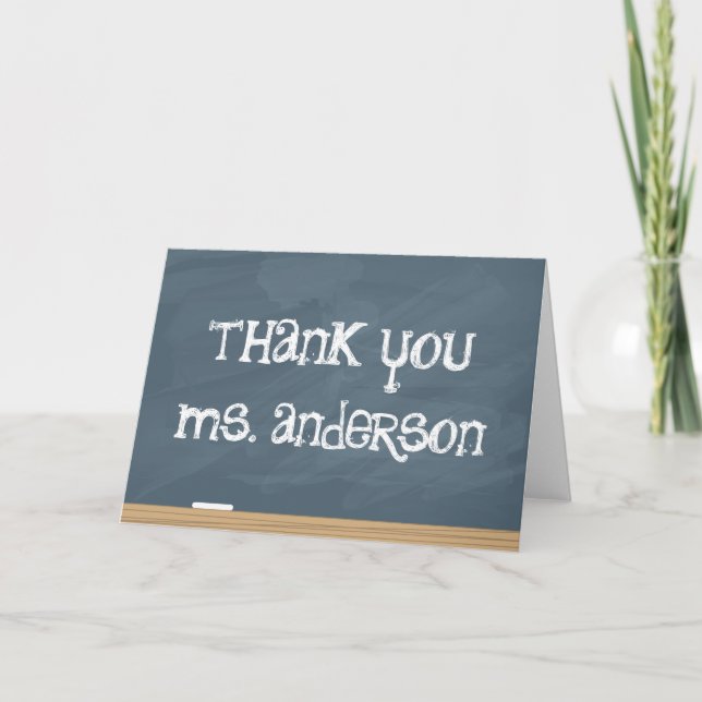 Tarjeta De Agradecimiento ¡Agradezca su profesor o profesor particular! (Anverso)