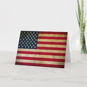 Tarjeta De Agradecimiento Agradezca una bandera americana de los E.E.U.U.