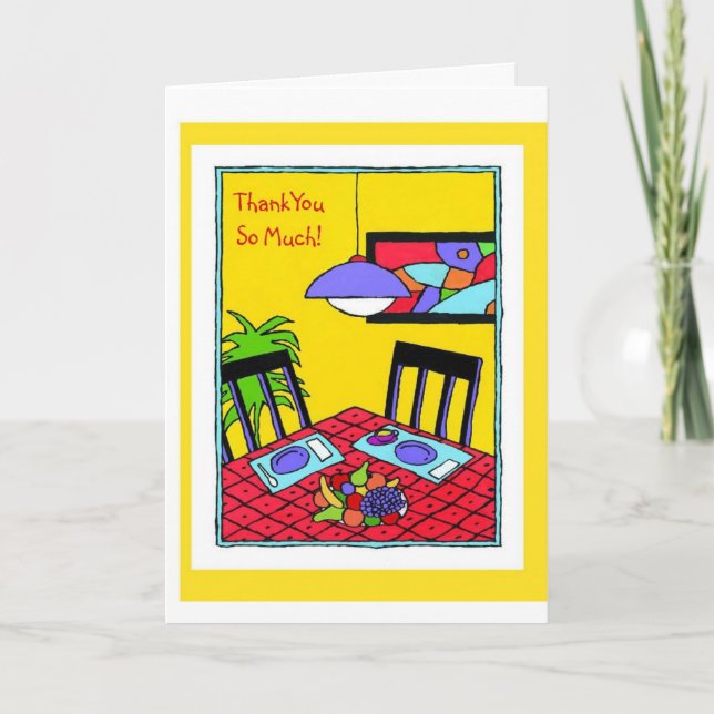 Tarjeta De Agradecimiento ¡Agradézcale -Tan mucho! (Anverso)