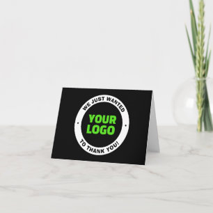 Tarjeta De Agradecimiento Agregue su propio logotipo comercial o diseño carg