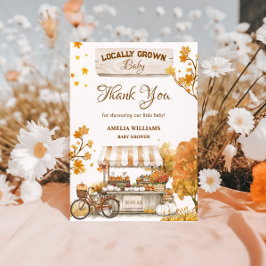 Tarjeta De Agradecimiento Agricultores rusos de otoño comercializan Baby Sho