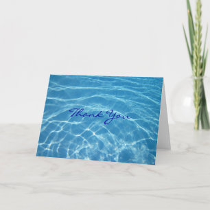 Tarjeta De Agradecimiento agua de la piscina