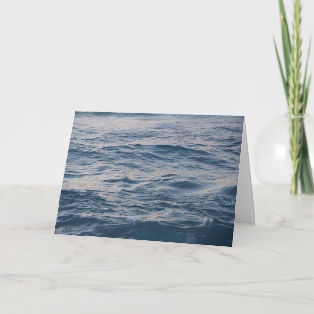Tarjeta De Agradecimiento Agua de mar en primer plano  (Anverso)