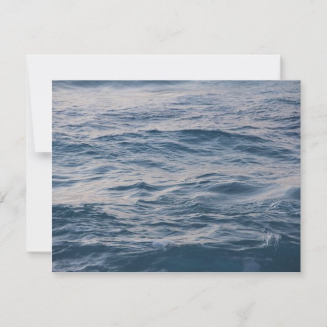 Tarjeta De Agradecimiento Agua de mar primer plano (Anverso)