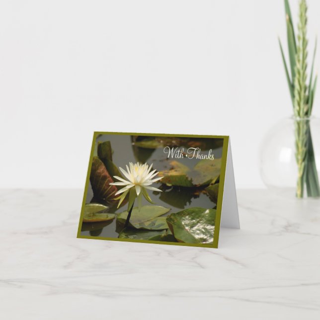 Tarjeta De Agradecimiento Agua, gracias. (Anverso)