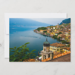 Tarjeta De Agradecimiento Agua   Iglesia de San Benedetto Lago de Garda, Ita