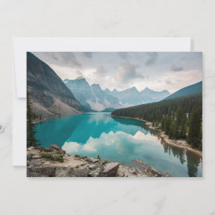 Tarjeta De Agradecimiento Agua Lago Moraine Alberta Canadá