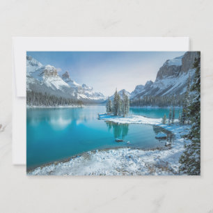 Tarjeta De Agradecimiento Agua Parque nacional Jasper de invierno, Canadá