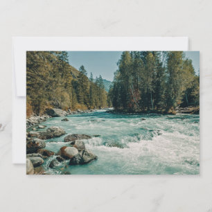 Tarjeta De Agradecimiento Agua Río Kuala, Montañas Altai