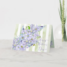 Tarjeta De Agradecimiento Agua suave Lilac Clematis Día de la Madre