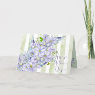 Tarjeta De Agradecimiento Agua suave Lilac Clematis Día de la Madre