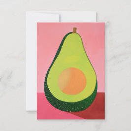 Tarjeta De Agradecimiento Aguacate Blank rosa