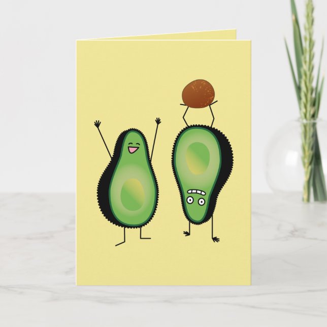 Tarjeta De Agradecimiento aguacate divertido aguafiestas de mano verde (Anverso)