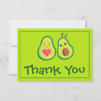 Tarjeta De Agradecimiento Aguacate Verde Gracias