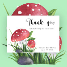 Aguamarina amanita - gracias por el baby shower