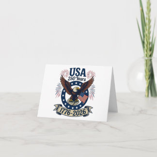 Tarjeta De Agradecimiento Águila Americana Patriótica 250 Años 1776-2026