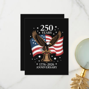 Tarjeta De Agradecimiento Águila y Bandera 250 Años de América 1776-2026