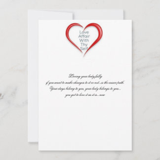 Tarjeta De Agradecimiento Ahora ame su cuerpo