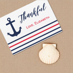 Tarjeta De Agradecimiento ¡Ahoy es un chico! Baby Shower naumático