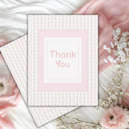 Tarjeta De Agradecimiento Ahoy es un rosa náutico Chica