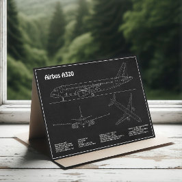 Tarjeta De Agradecimiento Airbus A320 - Planos de Dibujo de Aviones PD